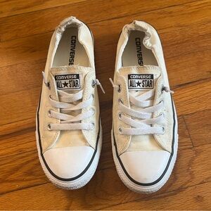 Converse women’s slip on slipon low beige low top chuck Taylor shoreline Sz 8